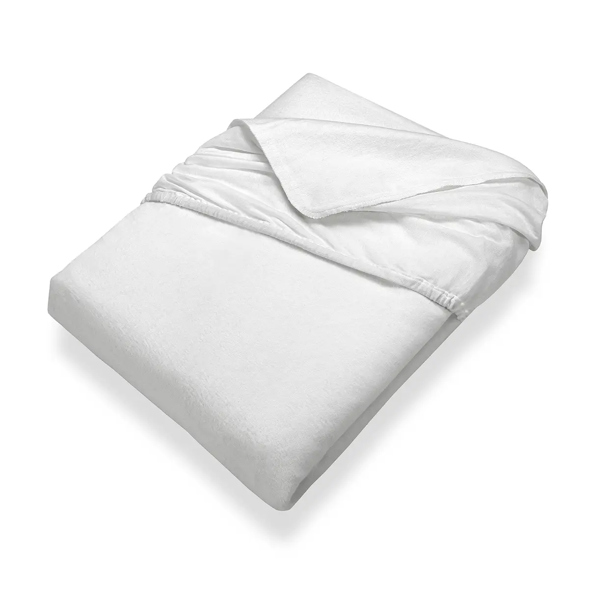 Spannbetttuch Kalmuck 180 x 200cm Weiß | Weiß