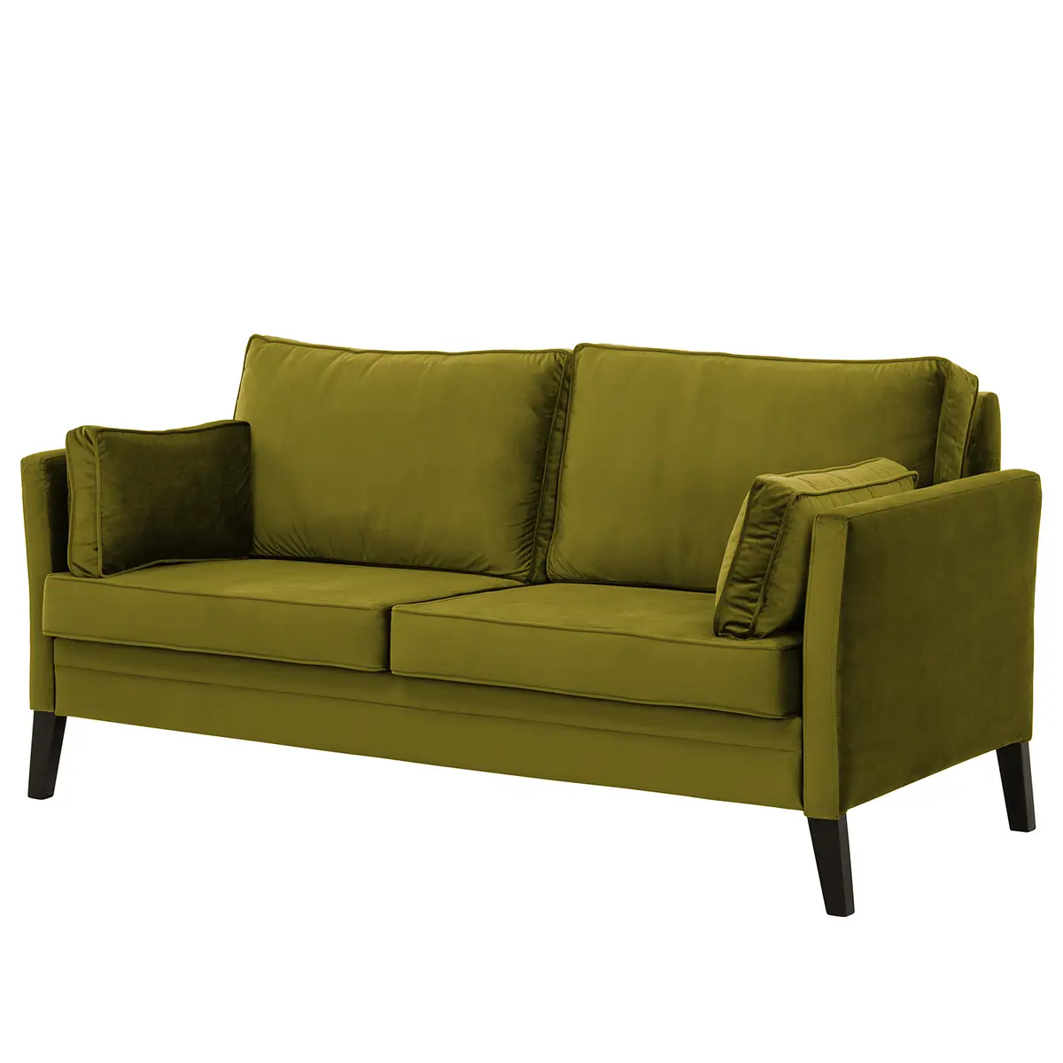 Sofa Voiron I 2,5-Sitzer Grün/Avocado Samt Ravi | Grün