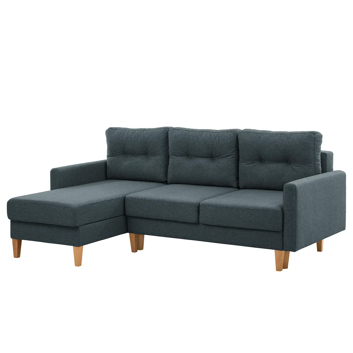 Ecksofa Koski I Blau/Blau Webstoff Ala | Blau