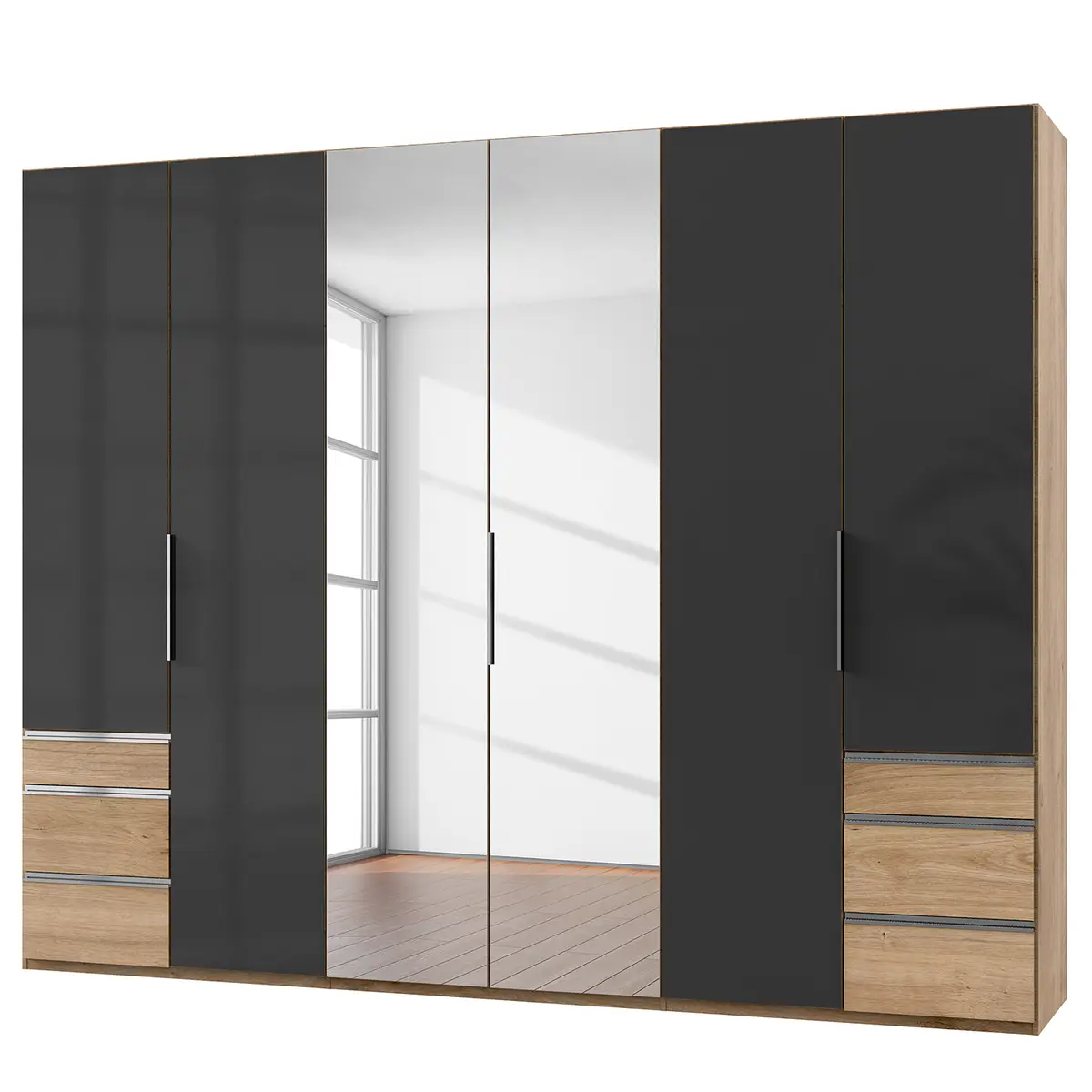 Drehtürenschrank Level 36 C | Holztöne
