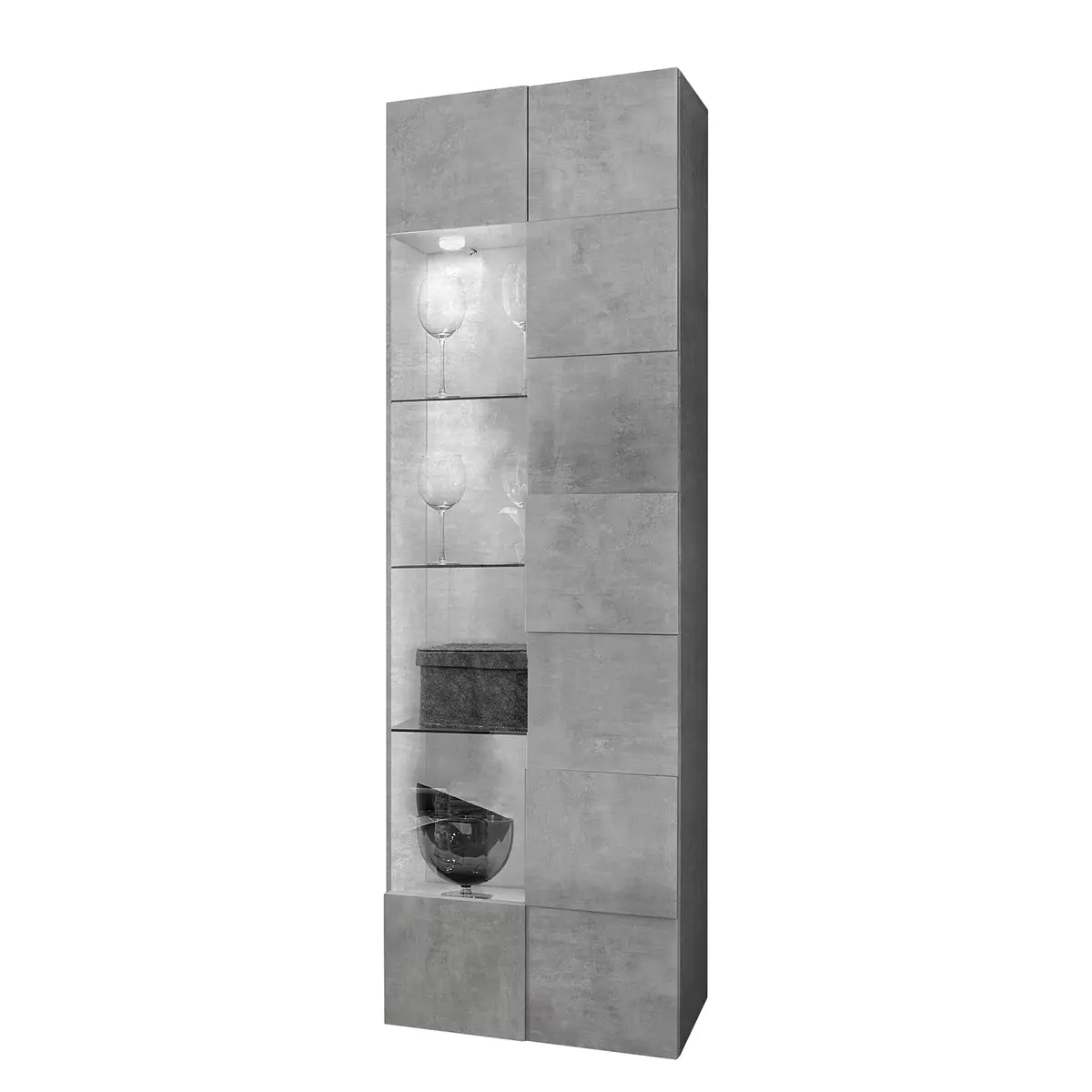 Standvitrine Dama | Grau