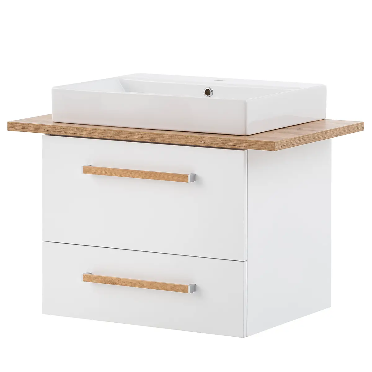 Waschtisch Duo 82cm Weiß/Weiß | Weiß