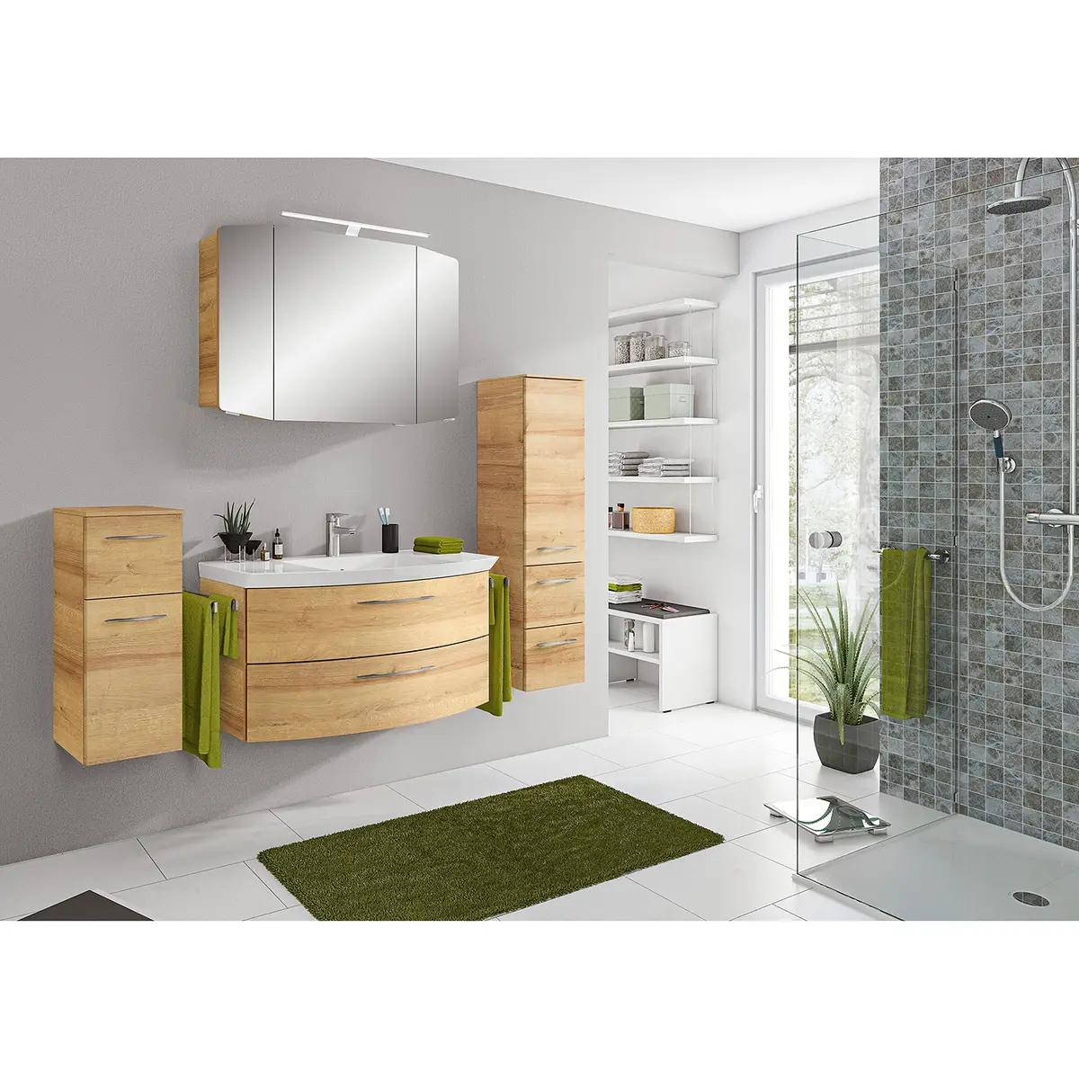 Badezimmerset Cassca IV 4-teilig | Braun