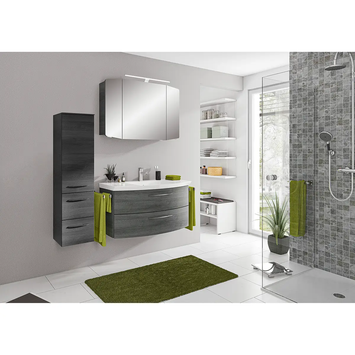 Badezimmerset Cassca III | Grau