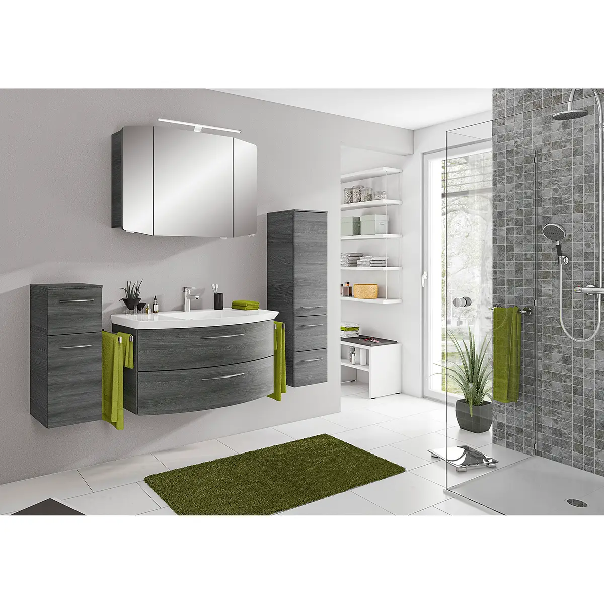 Badezimmerset Cassca IV | Grau