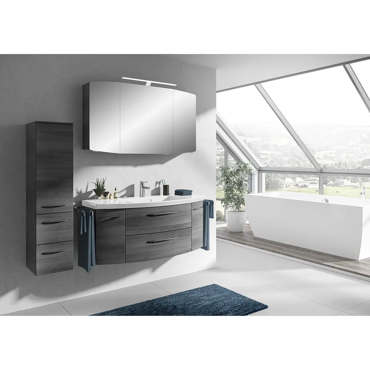 Badezimmerset Cassca VII | Grau