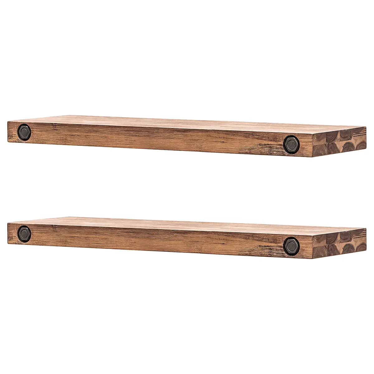 Wandboard 2er-Set Massivholz Akazie | Braun