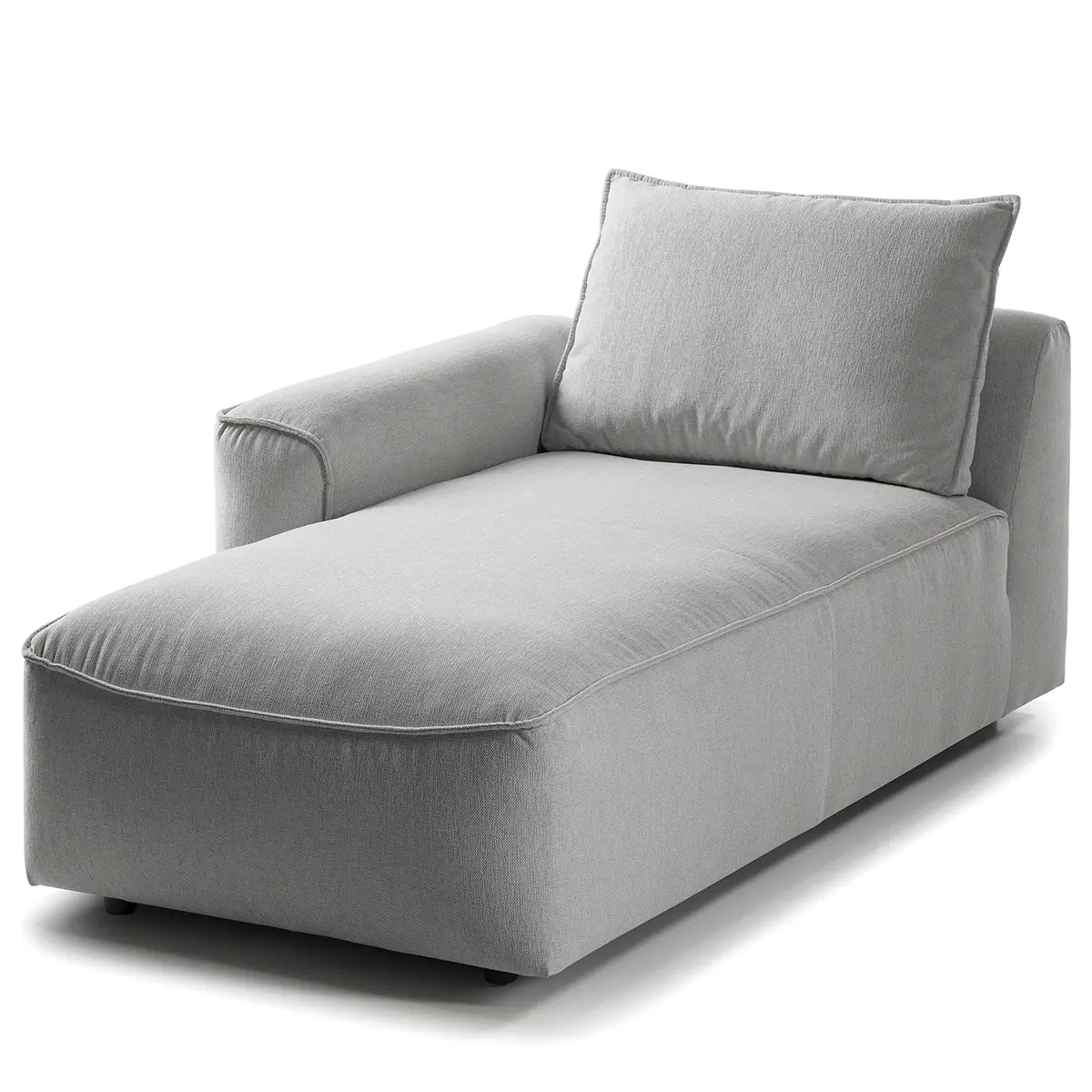 Modullongchair Grau/Hellgrau Webstoff Saia | Grau