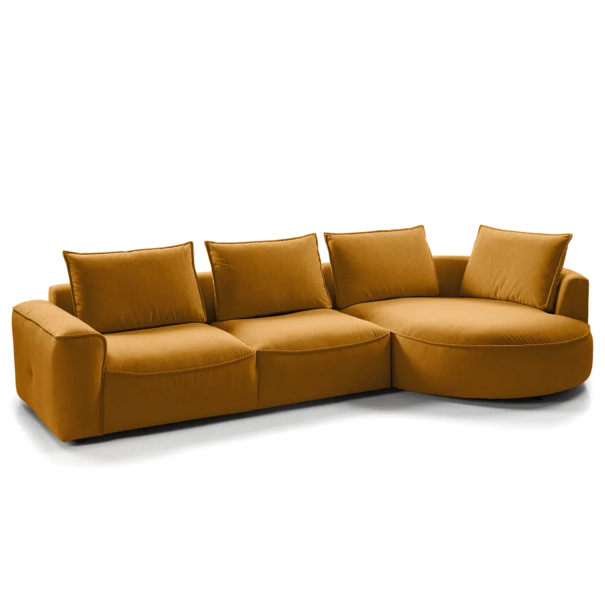 Ecksofa mit Ottomane Saia | Gelb
