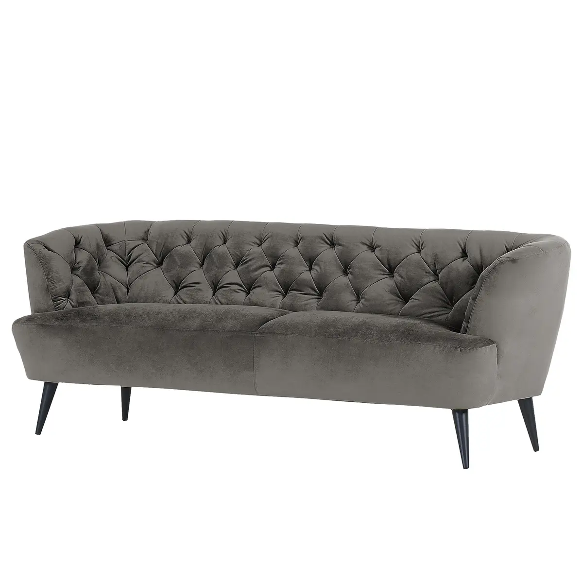 Küchensofa Burdett 210cm Grau/Grau Schwarz | Grau
