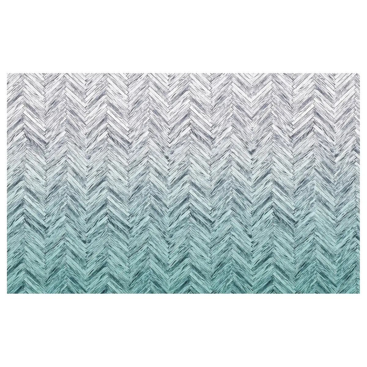 Vlies Fototapete Herringbone Mint | Mehrfarbig