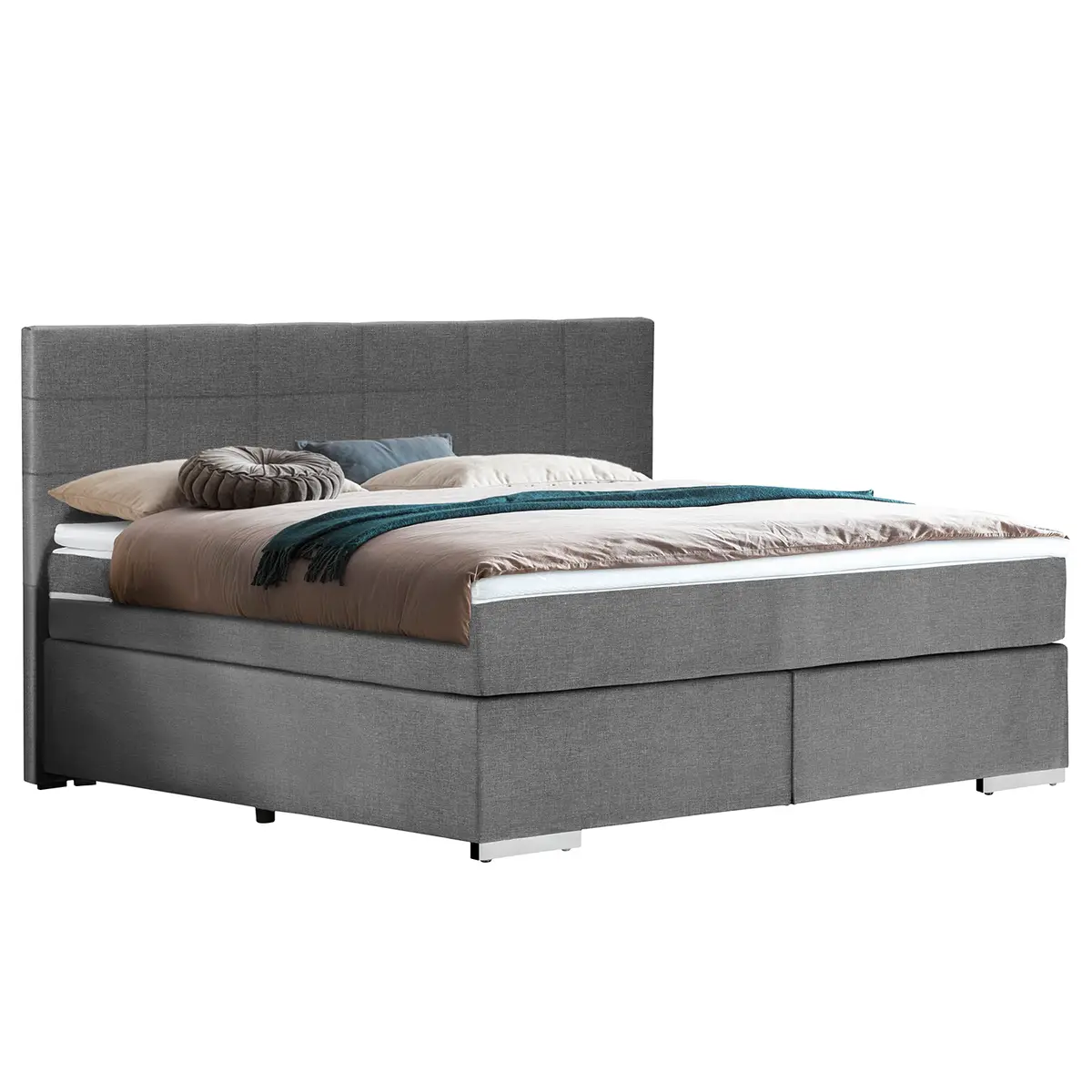 Boxspringbett Wellton | Grau