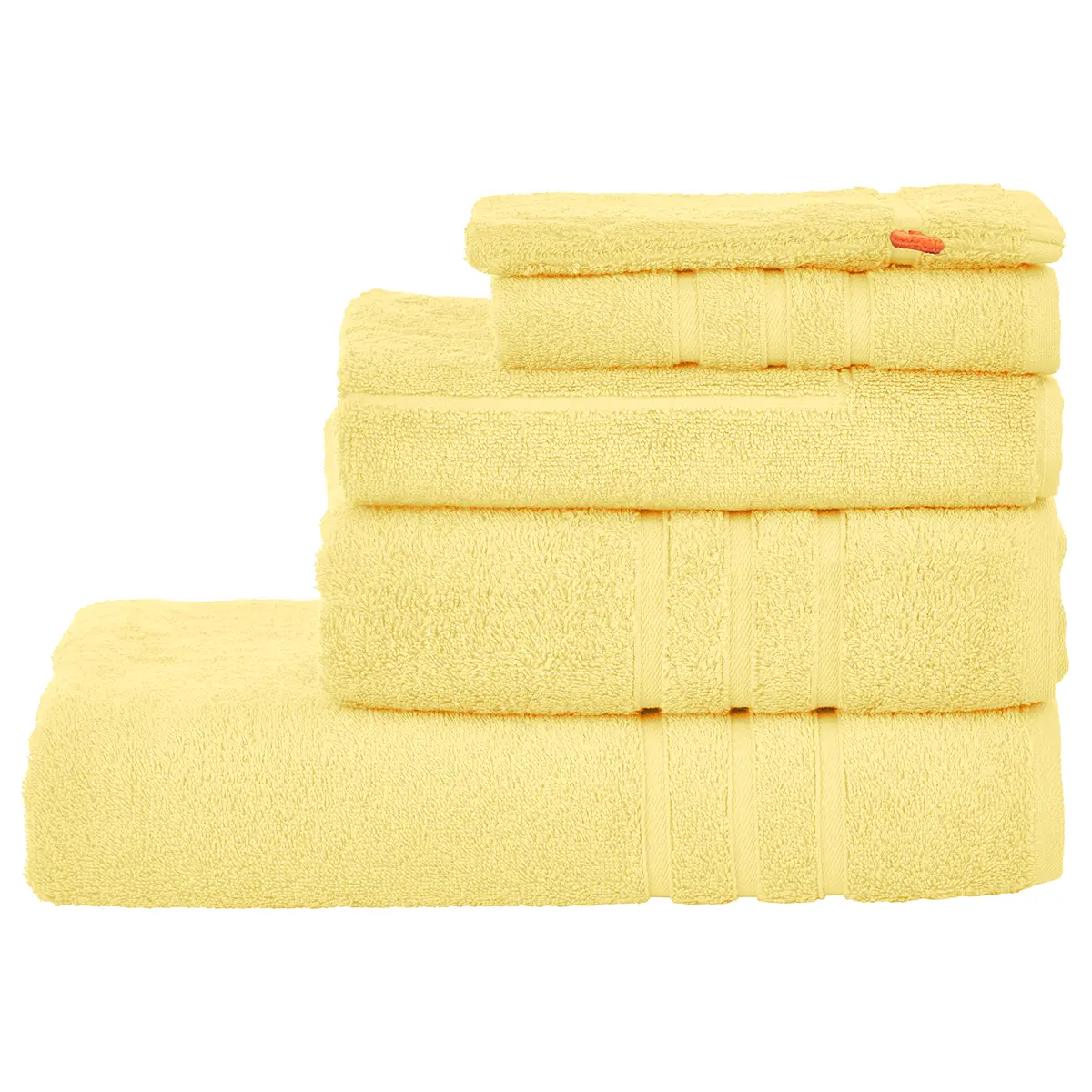 Handtuchset Daily Uni 5-teilig Gelb/Lemon | Gelb