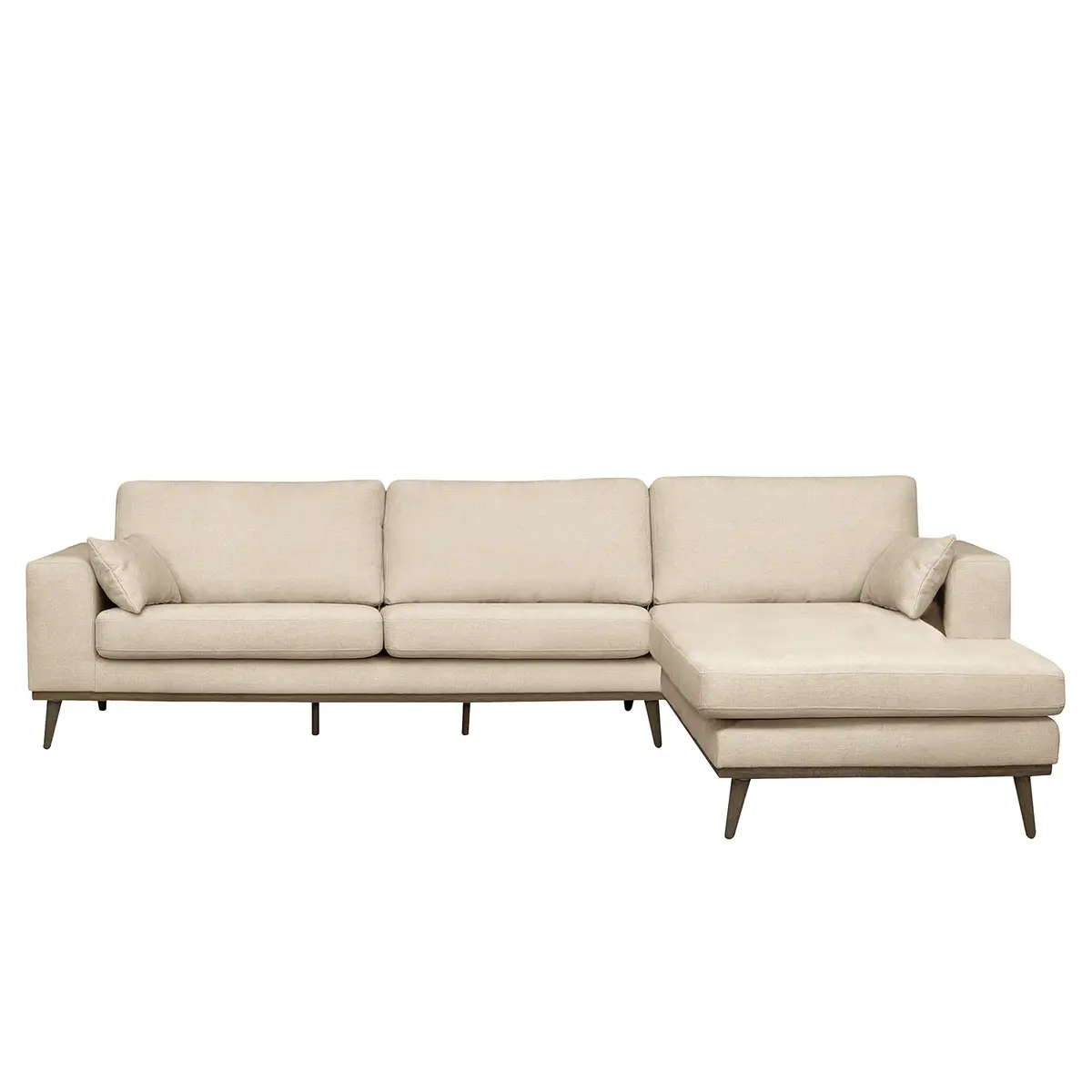 Ecksofa mit Longchair Talta | Beige