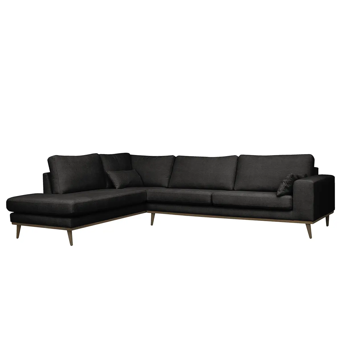Ecksofa mit Ottomane Talta | Schwarz