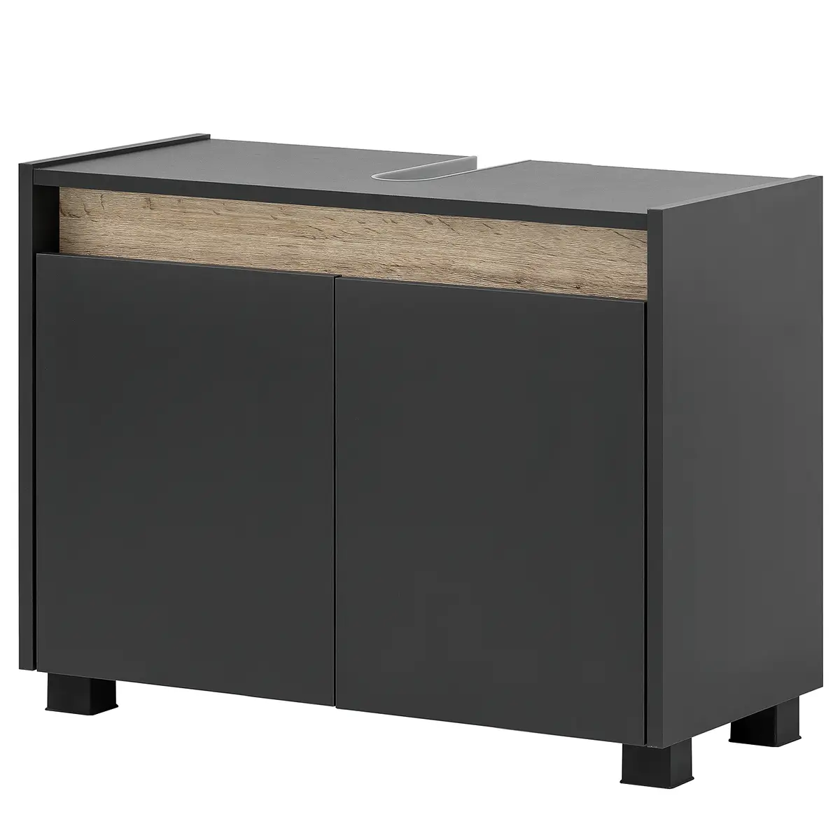 Waschbeckenunterschrank Cosmo 80cm | Schwarz