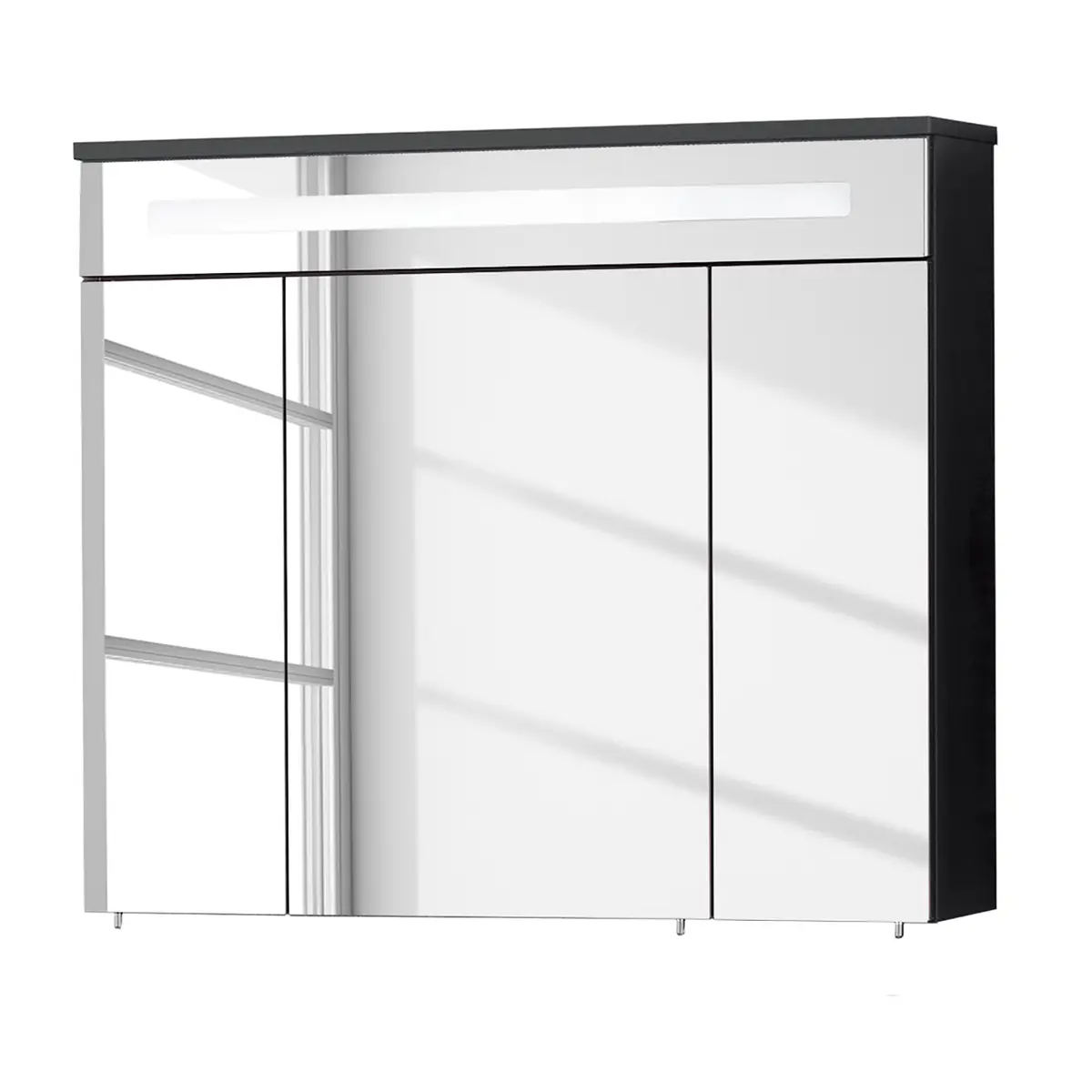 Spiegelschrank Kara | Schwarz