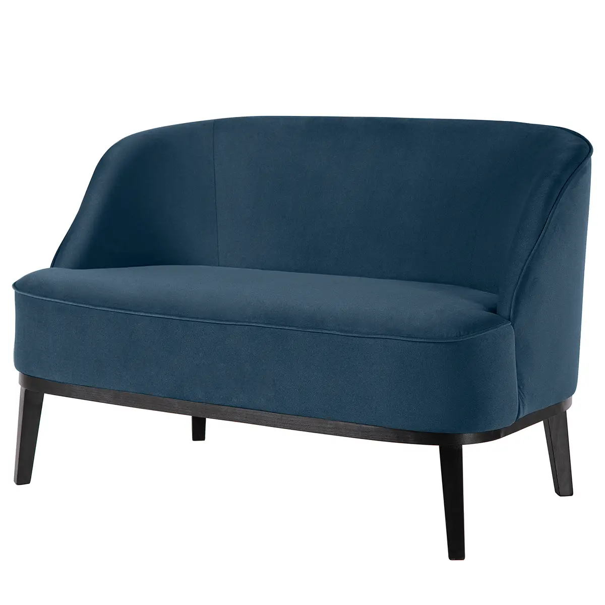 Sofa 2-Sitzer Blau Microfaser Sela | Blau