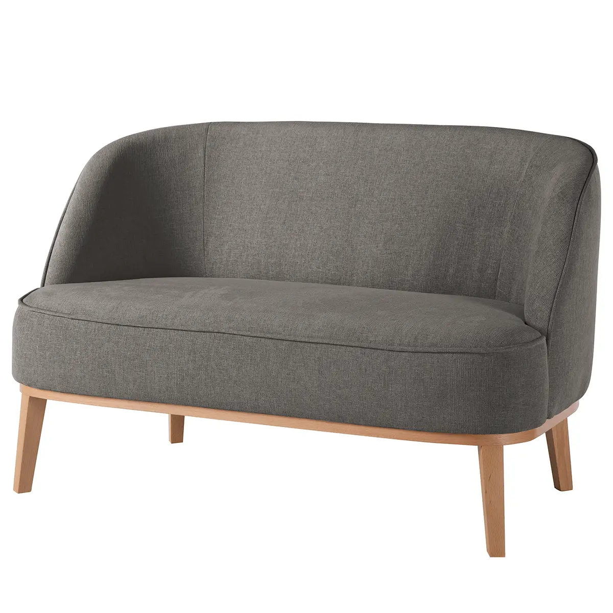 Sofa 2-Sitzer Grau Webstoff Nere | Grau
