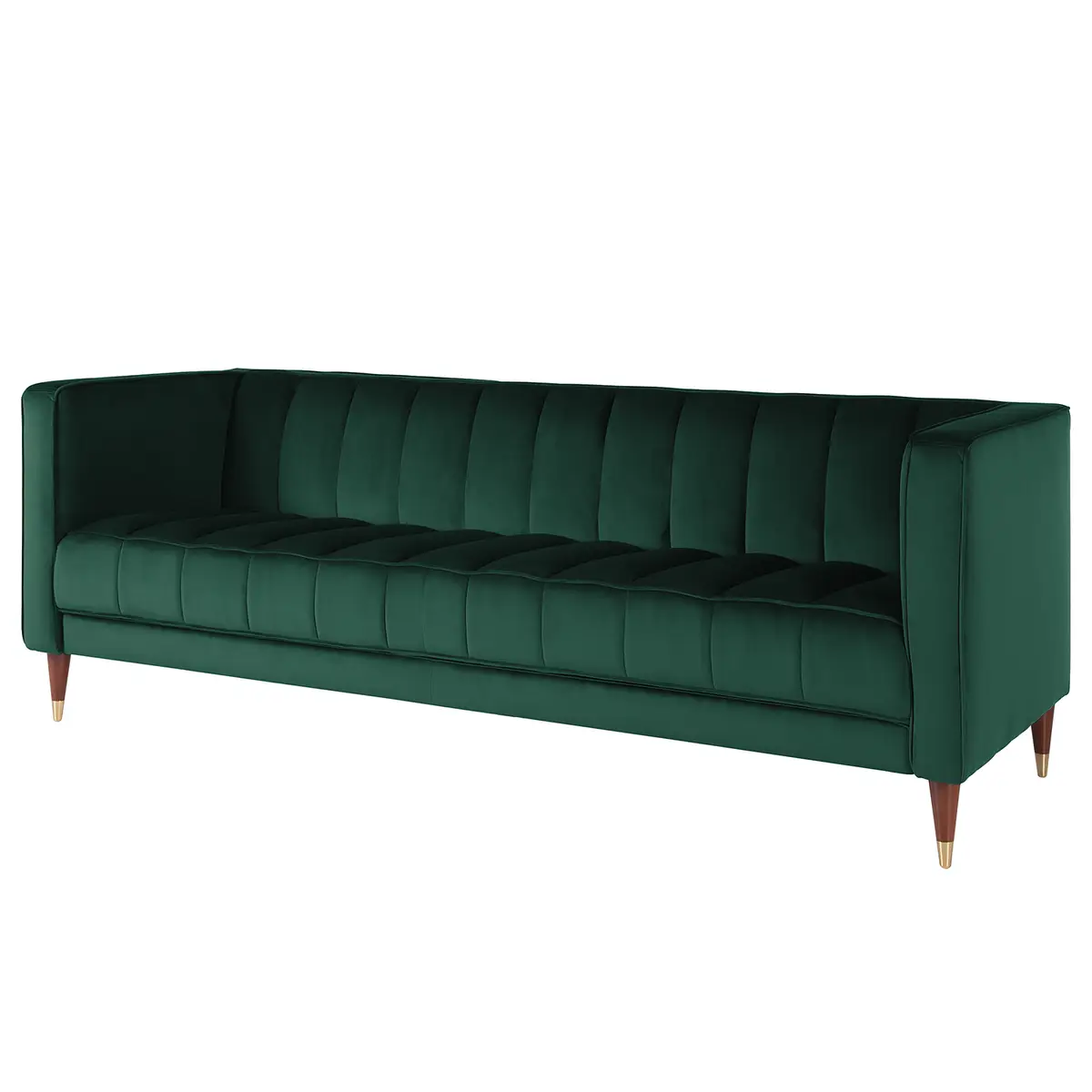 Sofa Suzy 2,5-Sitzer Grün Samt Ravi | Grün