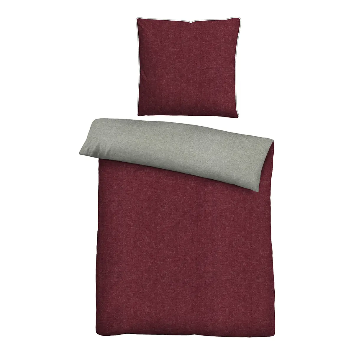 Melange-Flanell Bettwäsche 0840500 | Rot