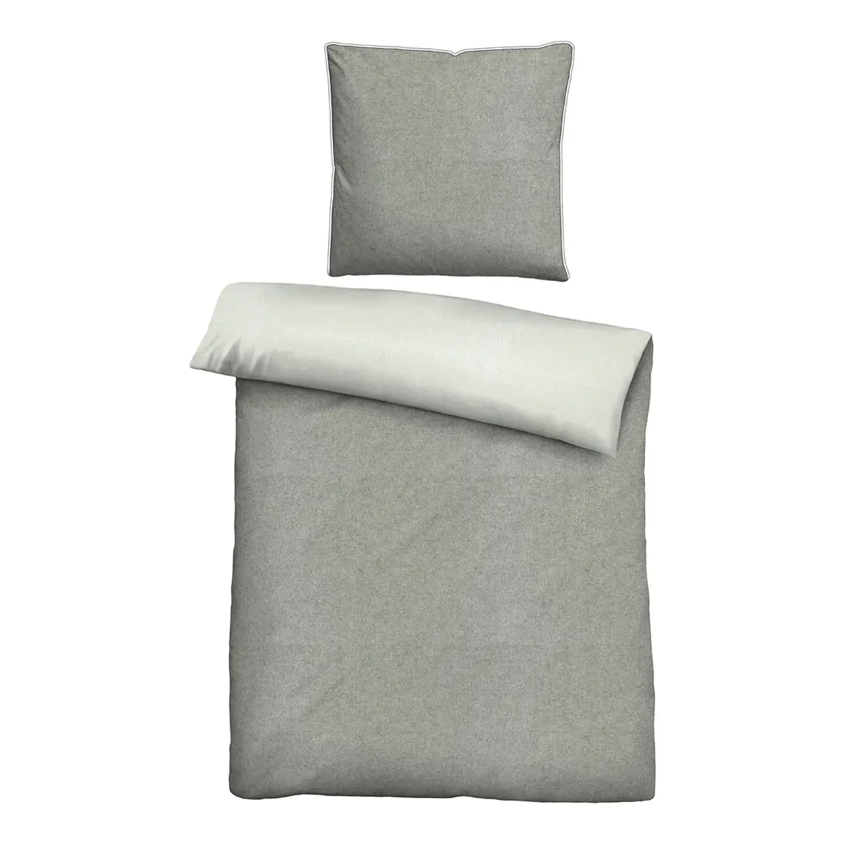 Melange-Flanell Bettwäsche 0840500 | Grau