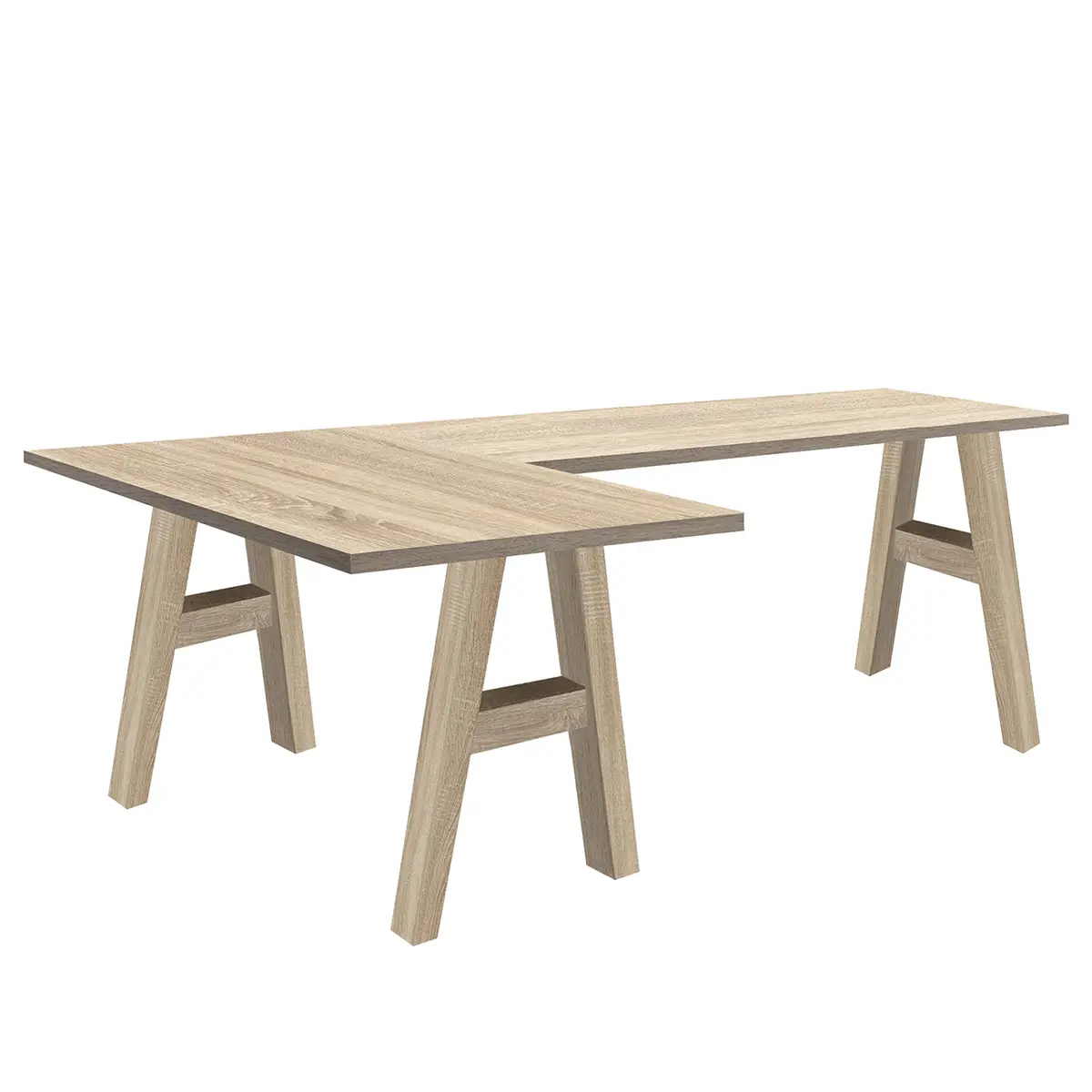 Eckschreibtisch | Holztöne