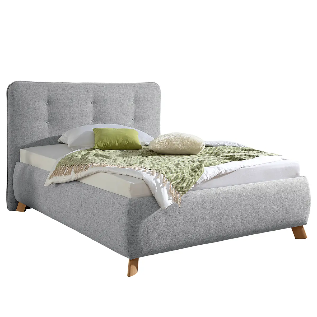 Polsterbett Trotwood 140 x 200cm | Grau