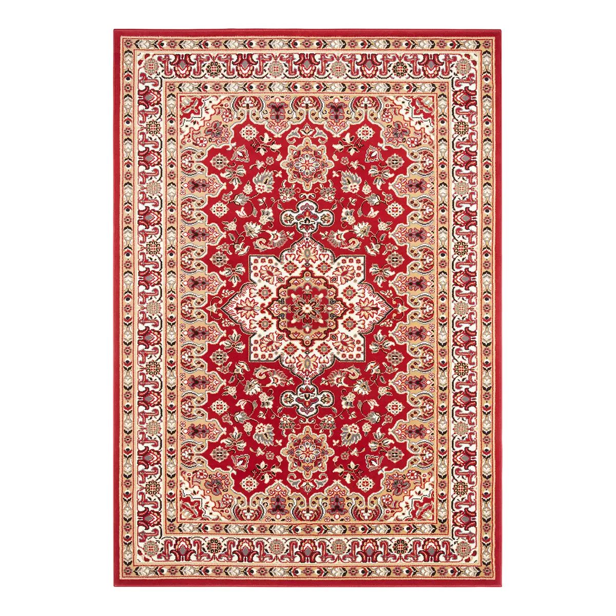 Kurzflorteppich Parun Täbriz Rot/Rot 80 x 150cm Mischgewebe