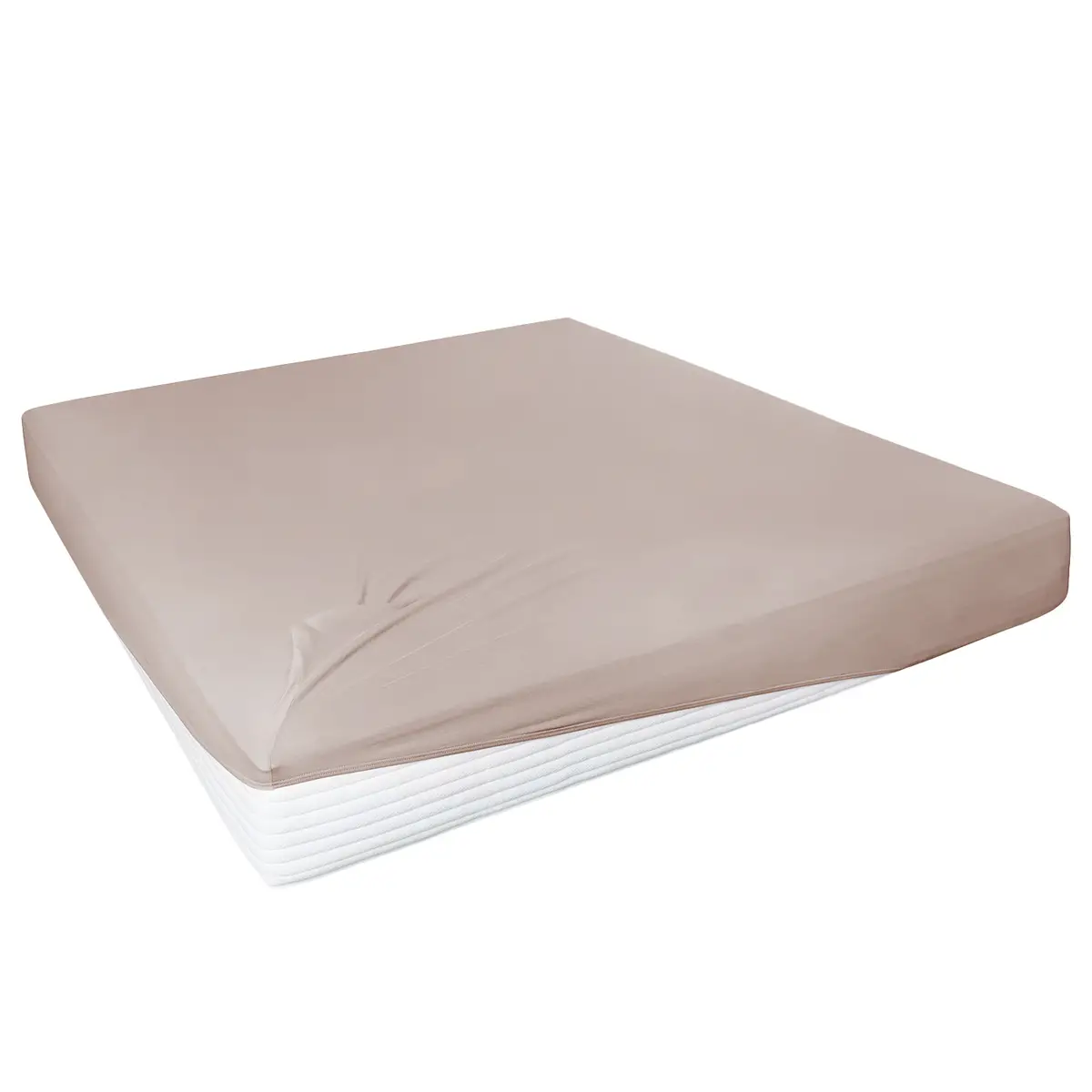 Boxspring-Elastan-Spannbettttuch | Braun