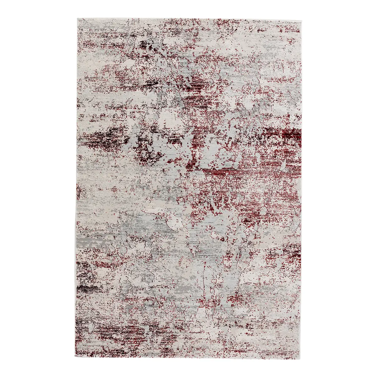 Kurzflorteppich Noa I Beige/Rot/Creme 133 x 190cm Webstoff