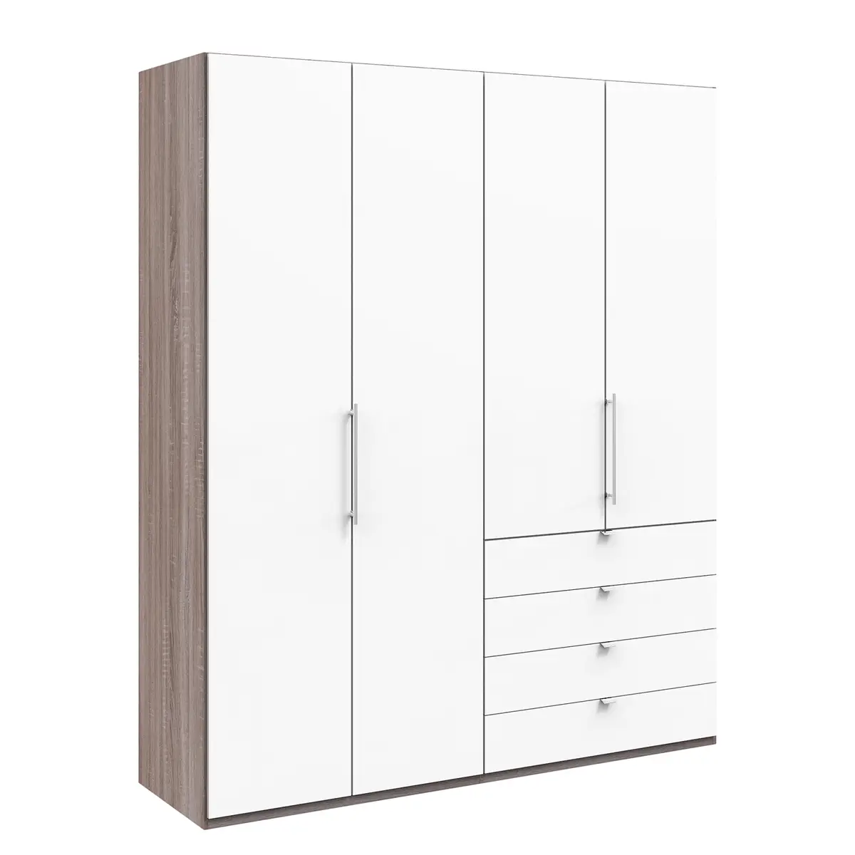 Falttürenschrank I 236cm Schublade rechts | Holztöne