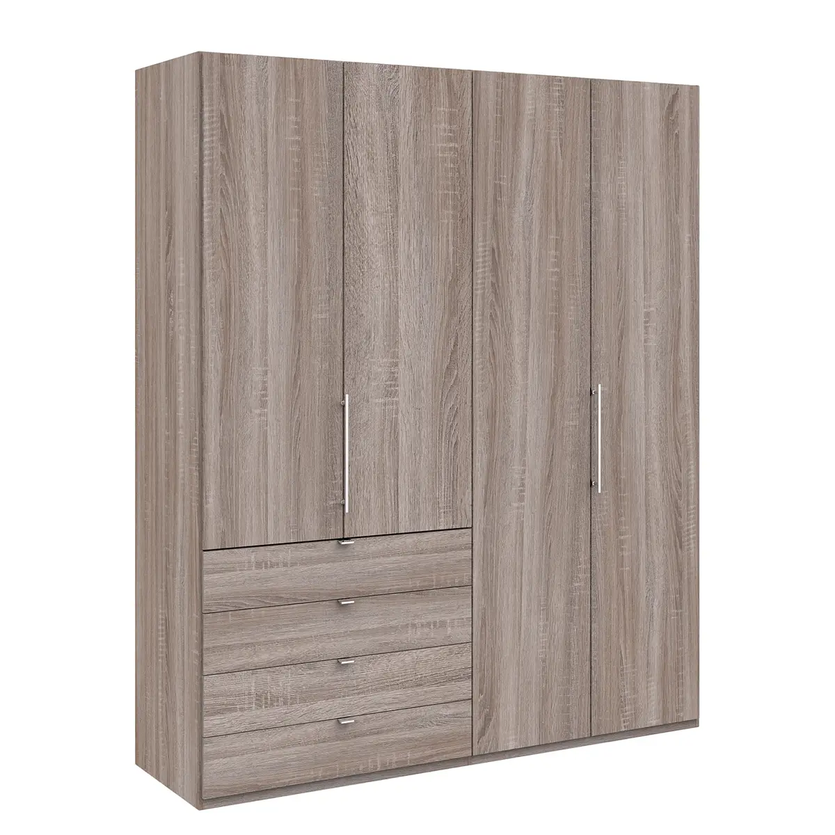 Falttürenschrank I 236cm Schublade links | Braun