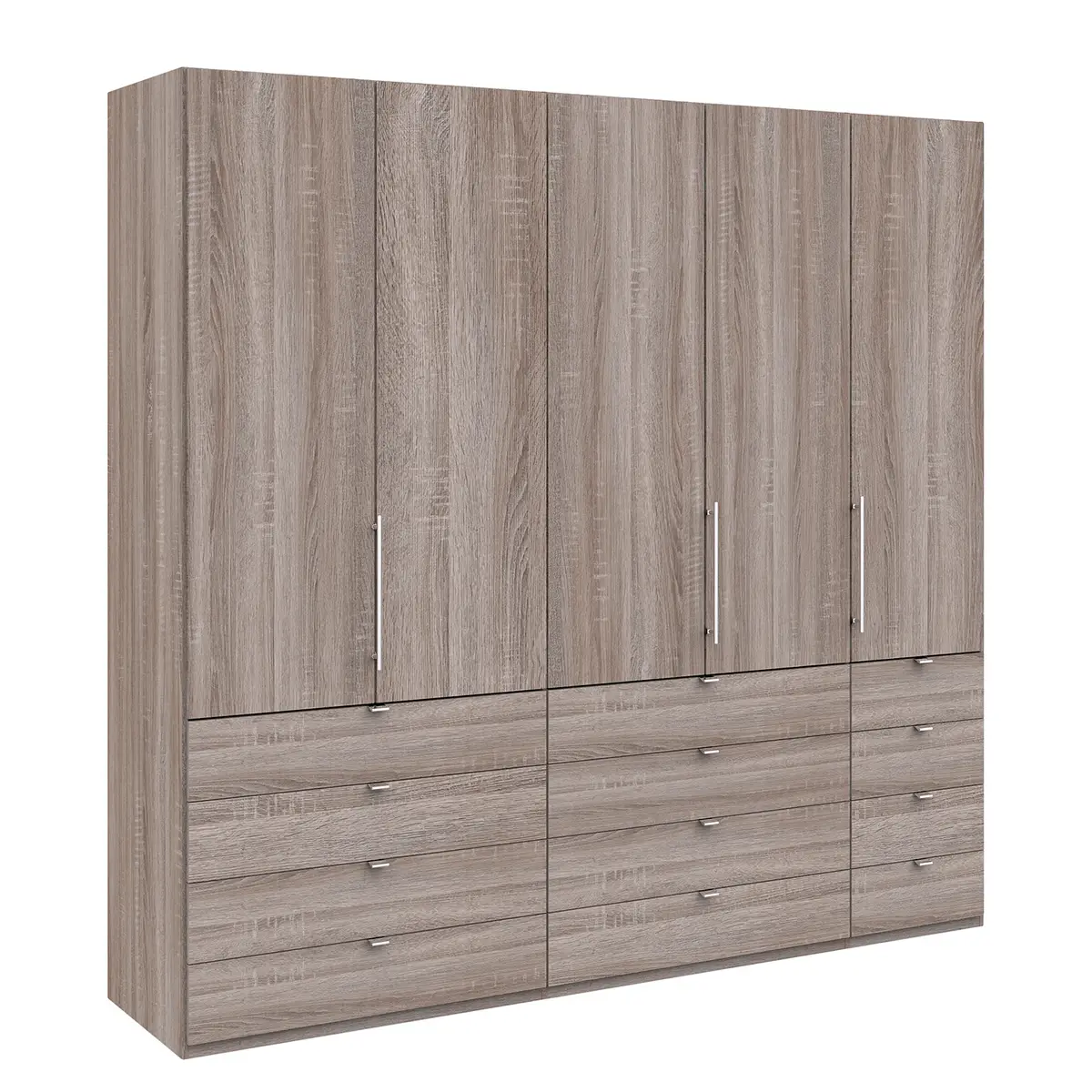 Falttürenschrank II 250 x 236cm | Braun