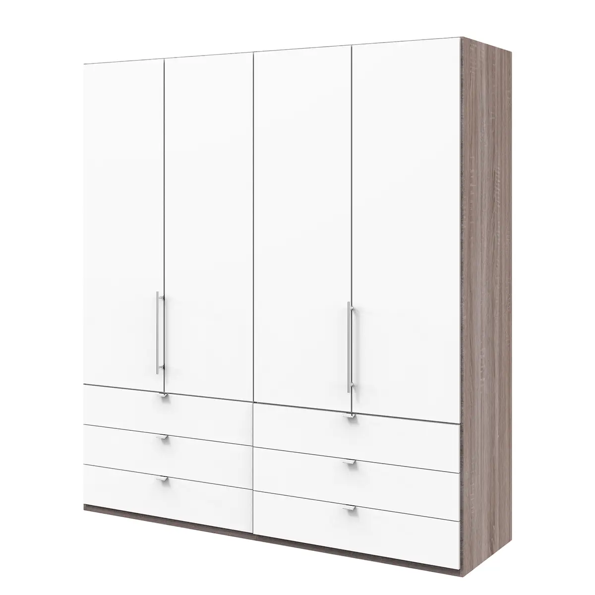 Falttürenschrank II 200 x 216cm Braun/Grau/Trüffeleiche | Holztöne