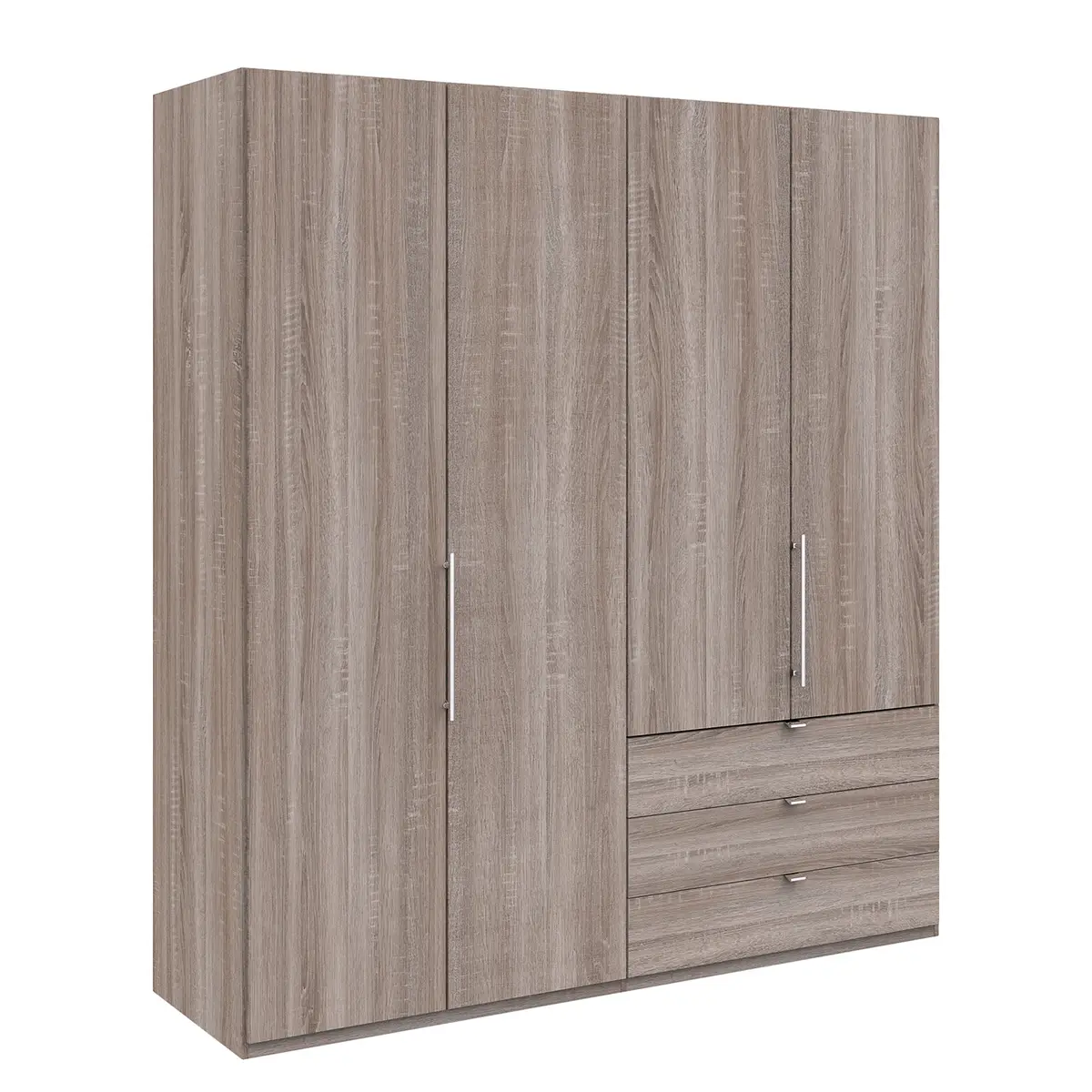 Falttürenschrank I 216cm Schublade rechts | Braun