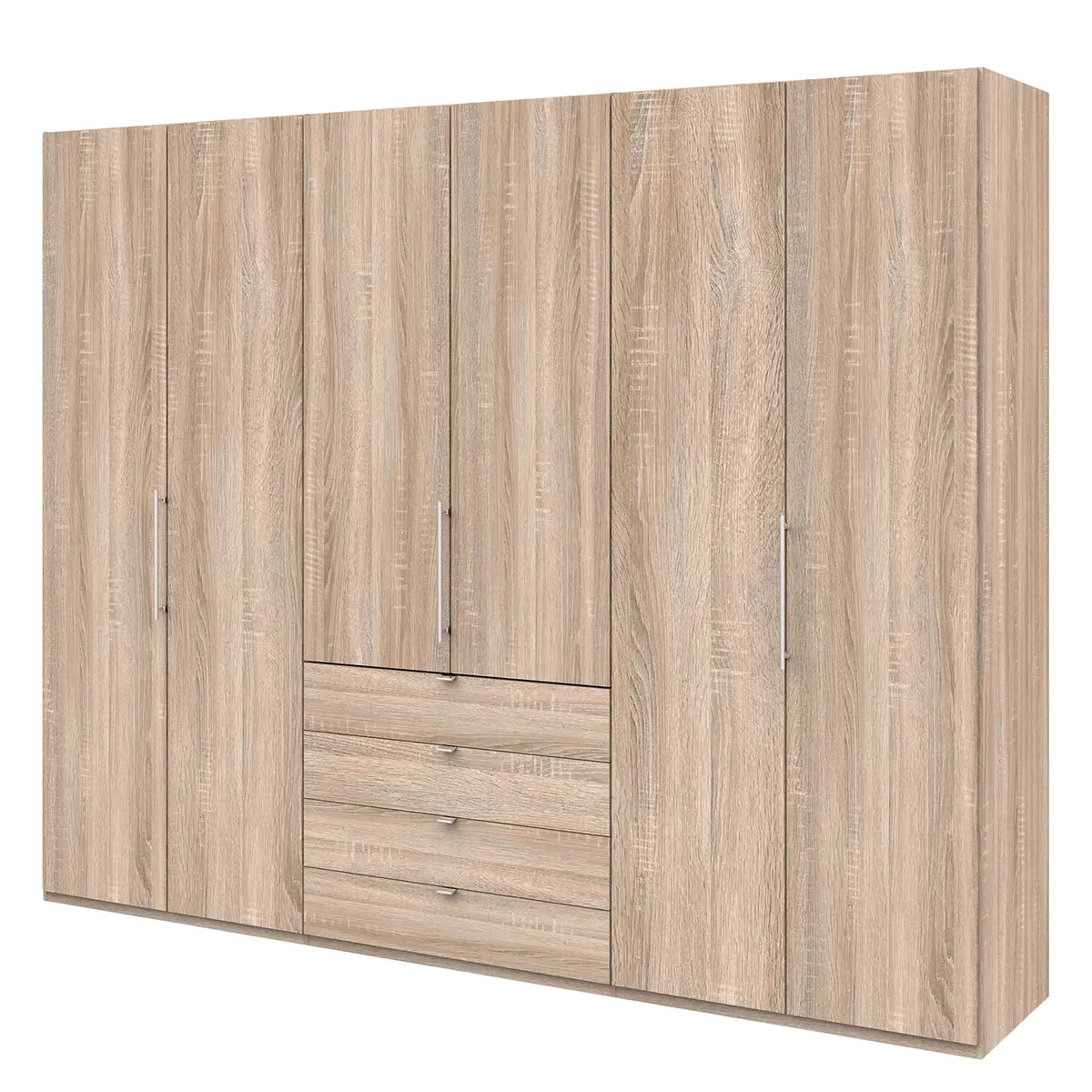 Falttürenschrank III 236cm Braun/Eiche Sägerau Dekor ohne | Braun