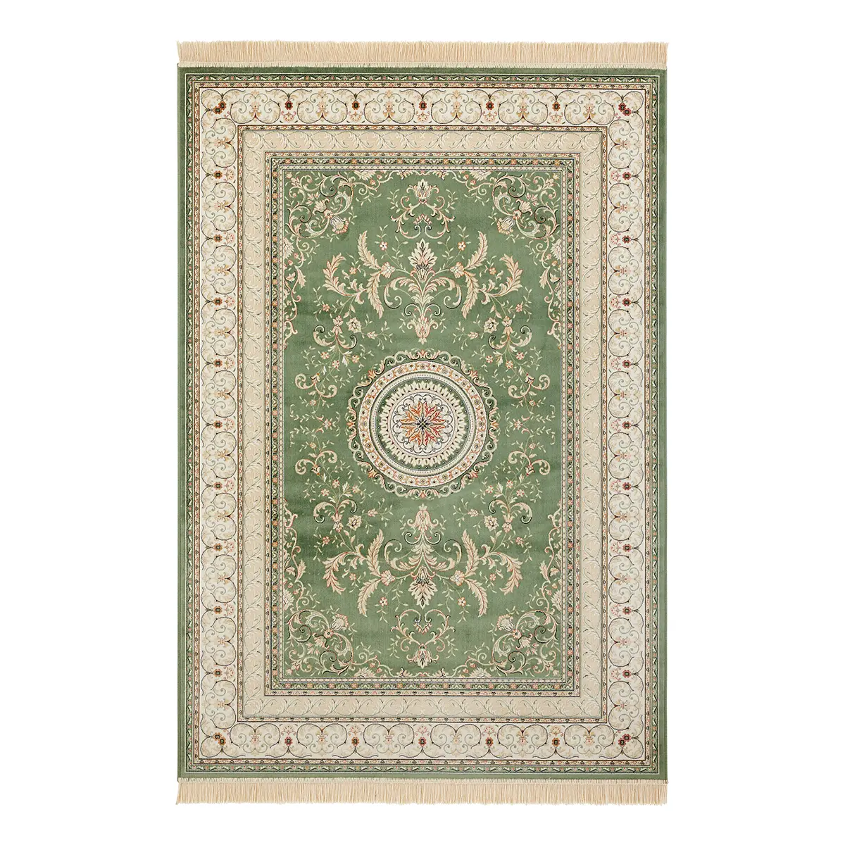 Kurzflorteppich Antik Meira Grün/Grün 195 x 300cm | Grün