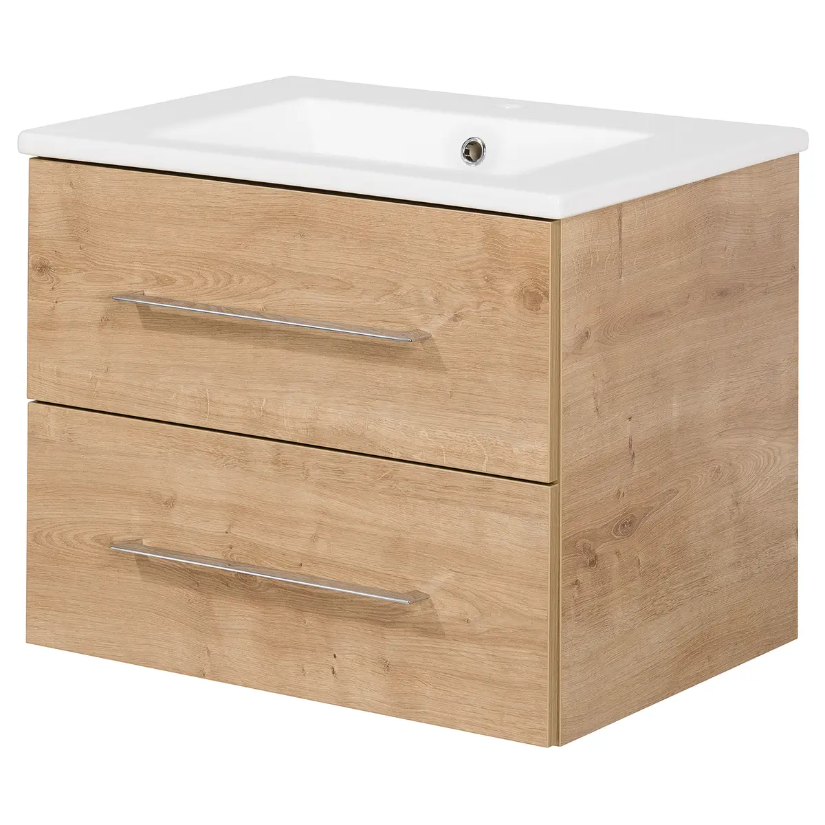Waschtisch Perfekt 62cm Braun Asteiche Dekor | Braun