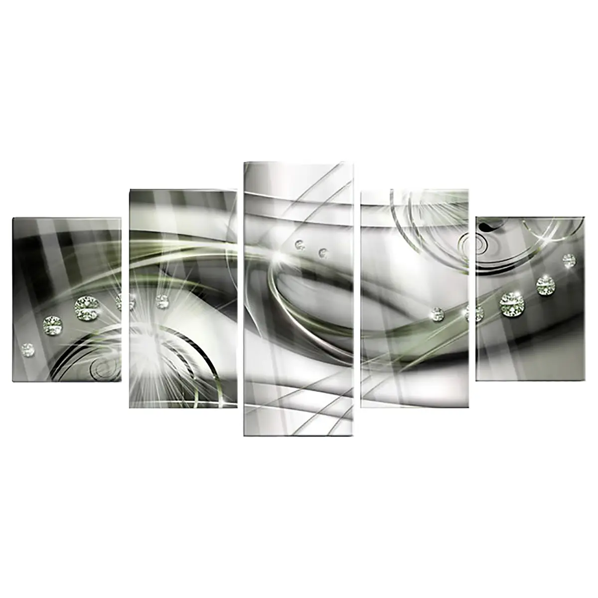 Acrylglasbild The Wave of Green Glow | Grün
