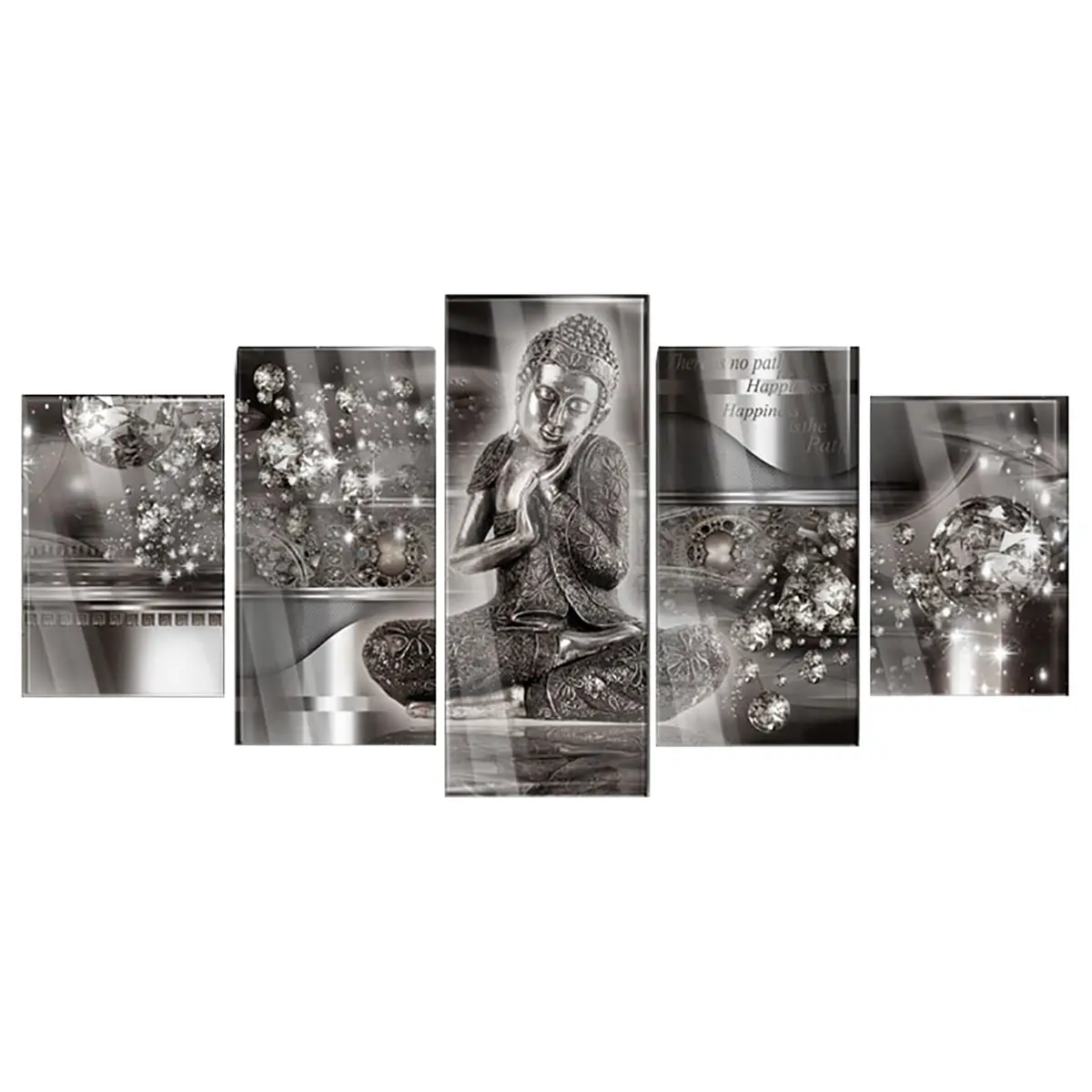 Acrylglasbild Silver Serenity | Grau