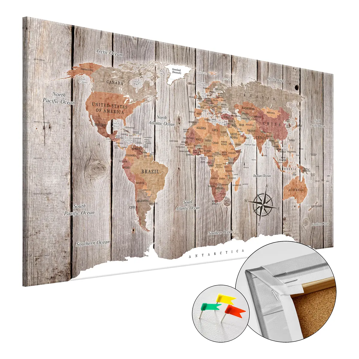 Korkbild Wooden Stories | Braun