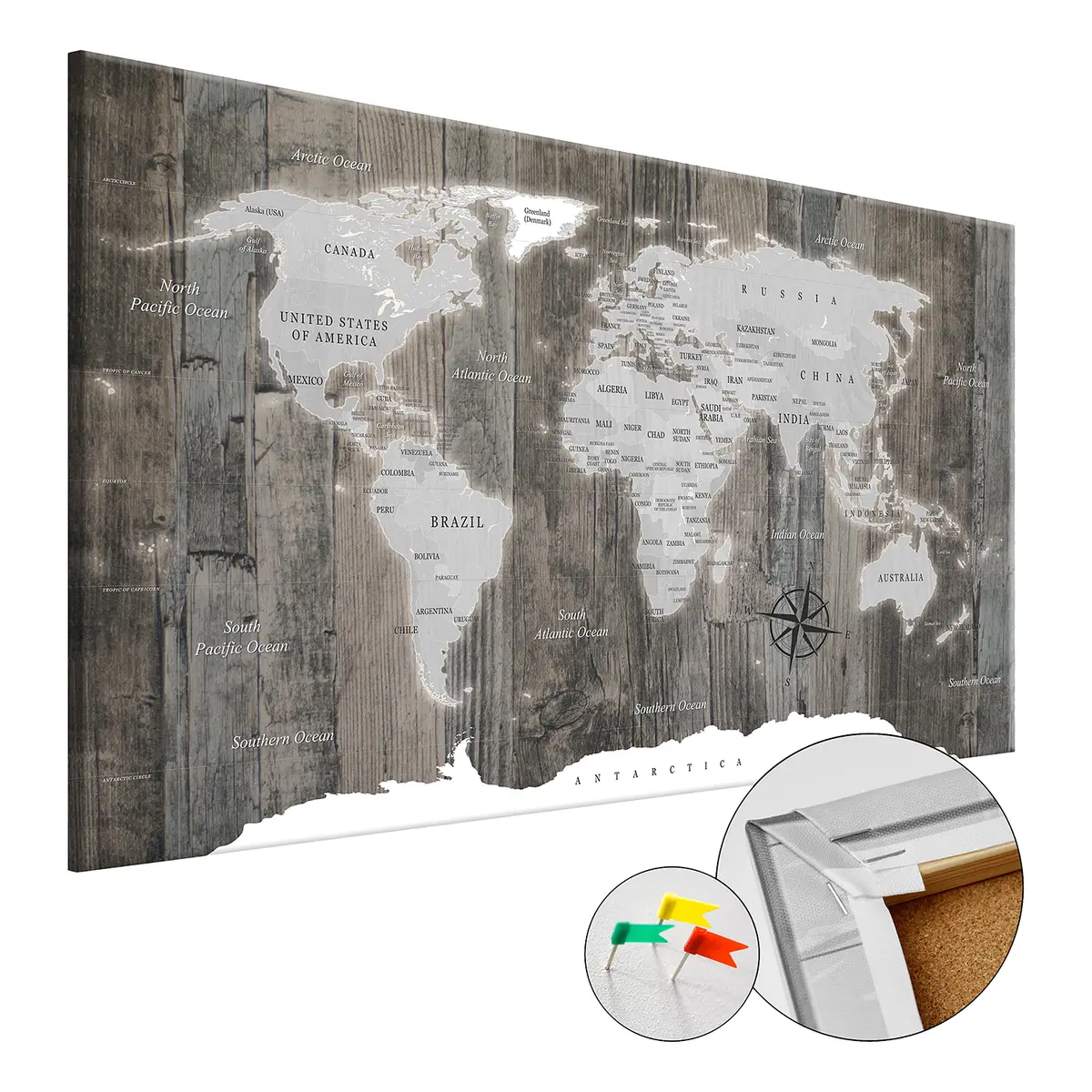 Korkbild World of Wood | Braun