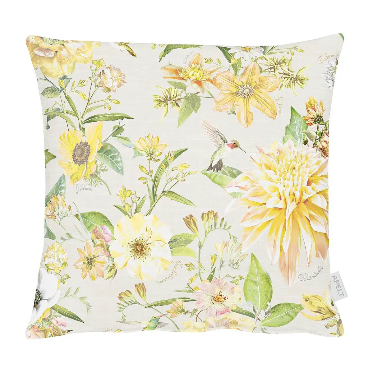 Kissenbezug 7305 Grau/Gelb 49 x 49cm Baumwollstoff | Grau