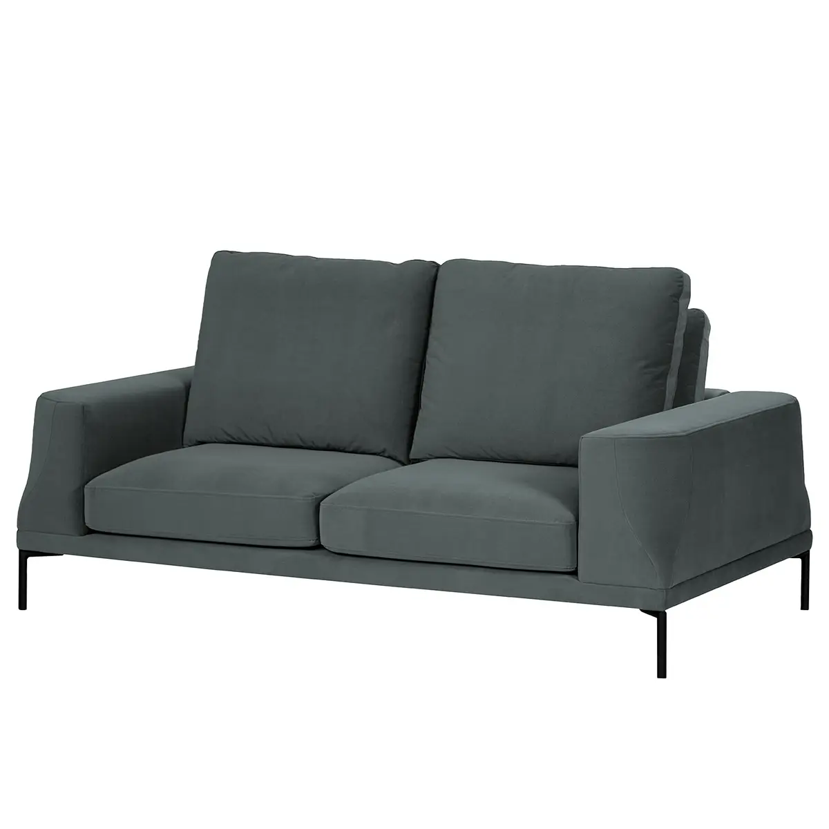 2,5-Sitzer Sofa Grau Samt Vaia | Grau