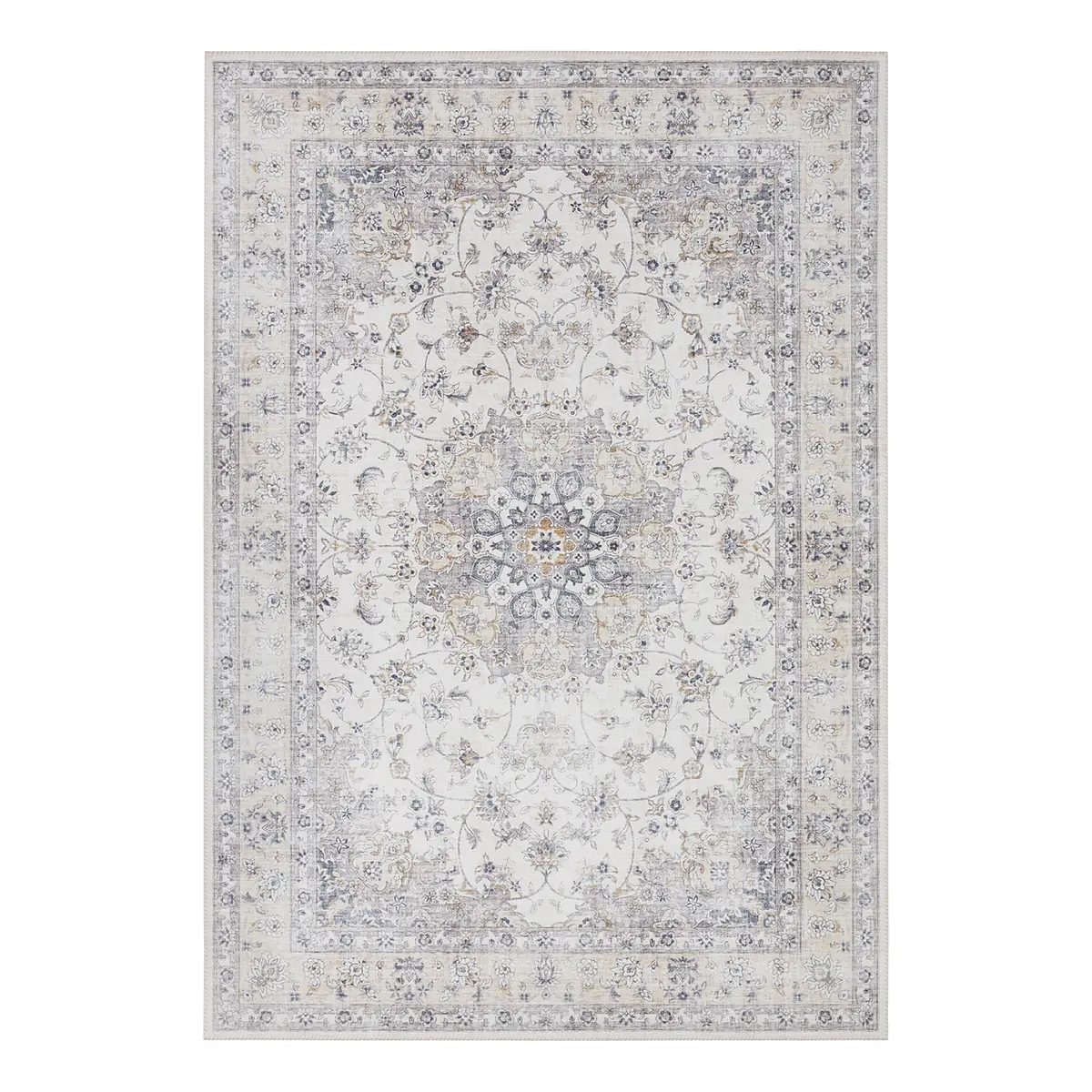 Teppich Nain Grau/Hellgrau 200 x 290cm Webstoff | Grau