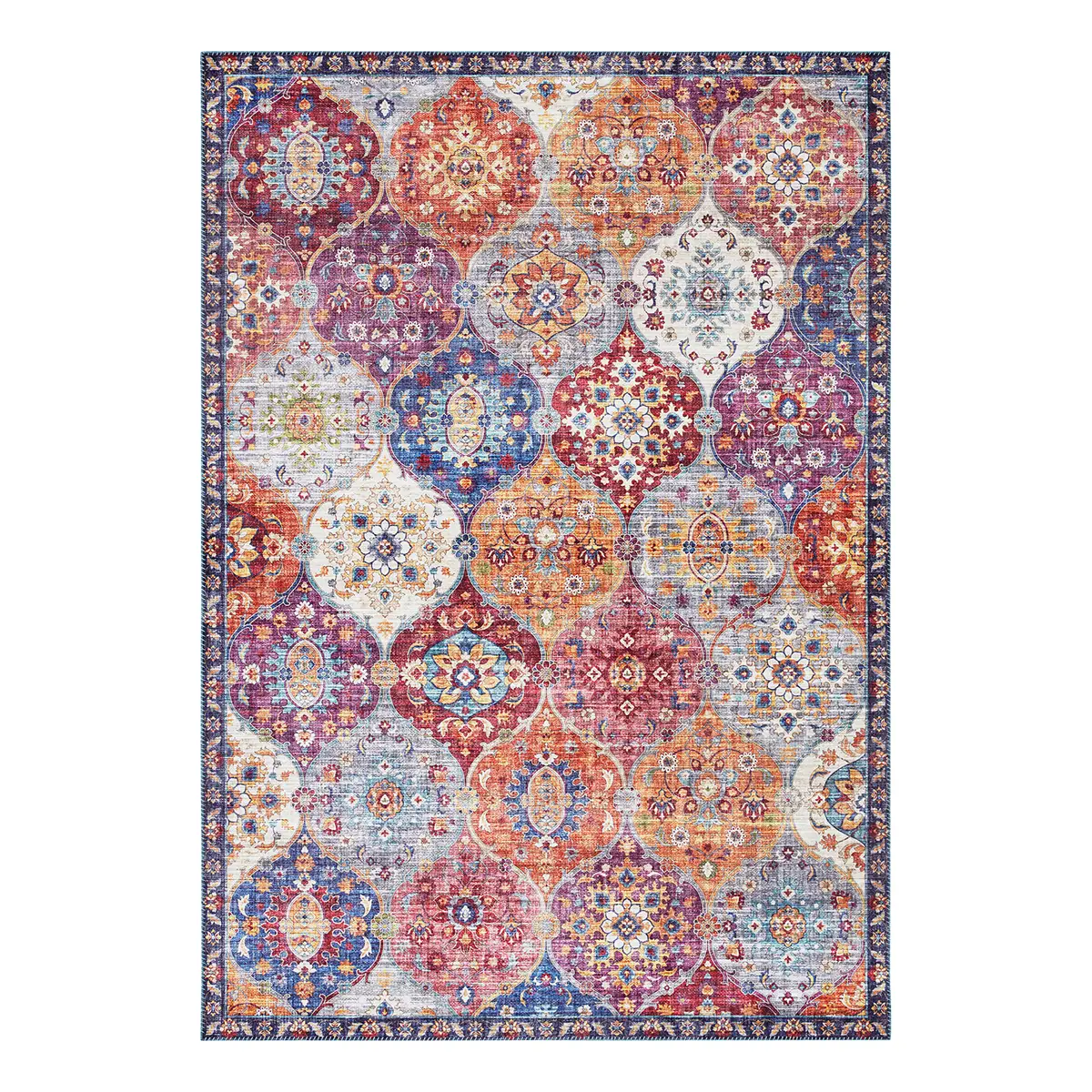 Teppich Kashmir Ghom | Mehrfarbig