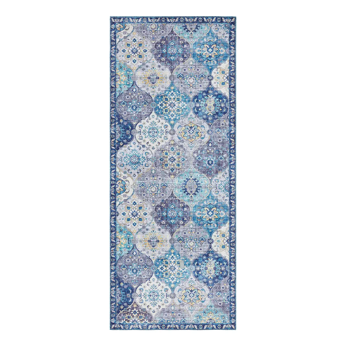 Läufer Kashmir Ghom | Blau