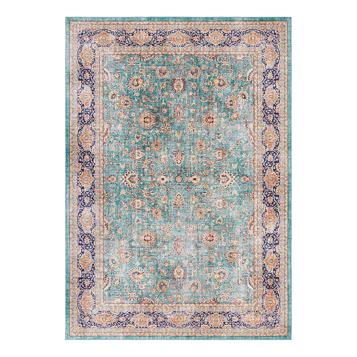 Teppich Keshan Maschad Türkis/Türkis 160 x 230cm | Türkis