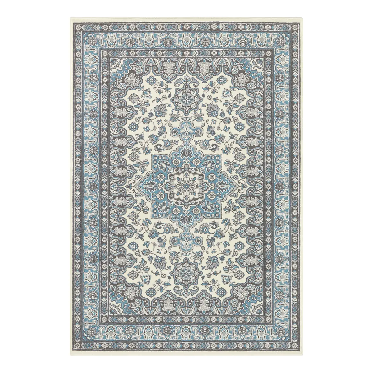 Parun Täbriz Kurzflorteppich | Blau